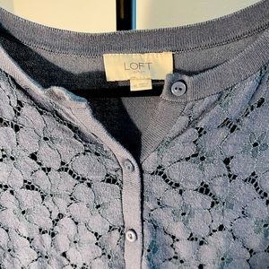 Loft outlet lace front cardigan